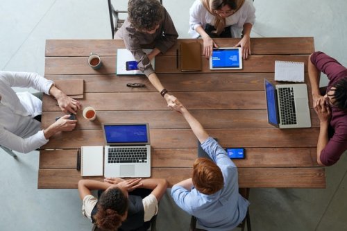 people sitting around a table